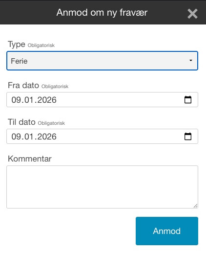 Anmod om fravær