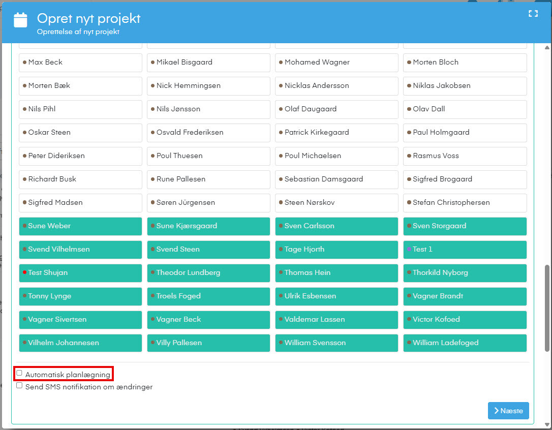 Aktiver automatisk planlægning