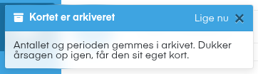 Bekræftelsen på, at beskeden er arkiveret