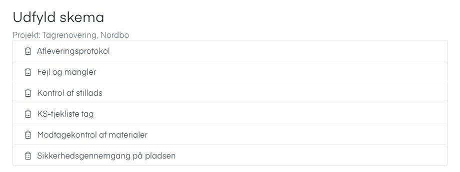Vælg et skema