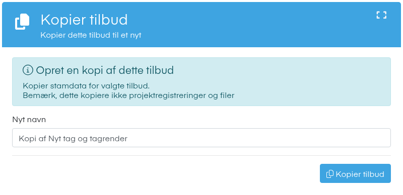 Kopier tilbud