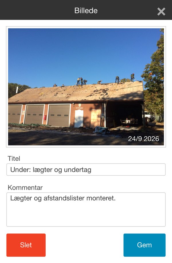 Et billede med titel og kommentar