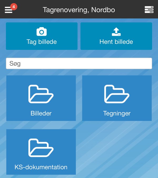 Billeder og filer med en mappe pr. filgruppe