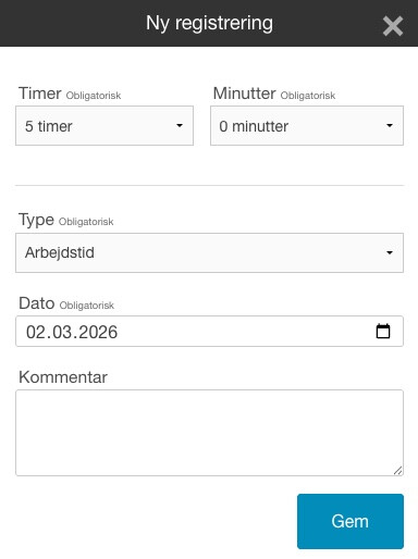 Ny manuel registrering