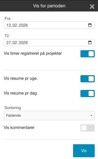 Filtrer registreringer