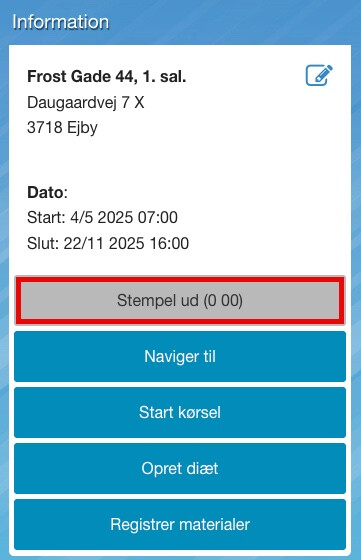 Stempel ind på projekt