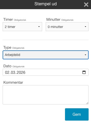Stempel ud på projekt