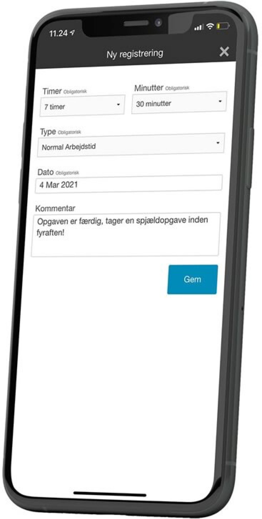 tids og timeregistrering håndværkere.